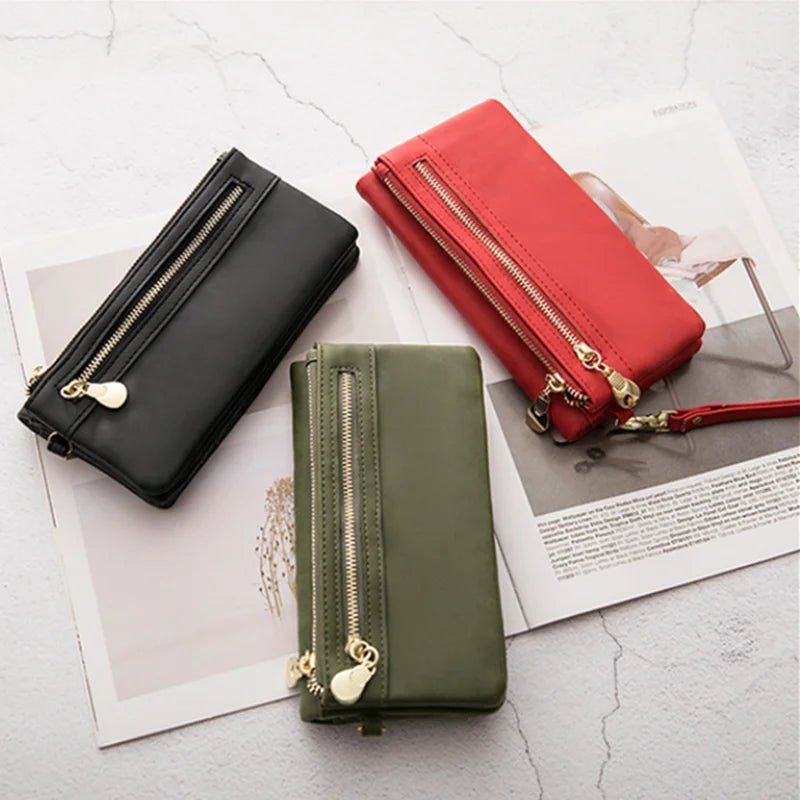 Fashion Zipper Purse Women's Wallets /Clutch Wallet Soft PU Leather Bag - silverfoxgoods